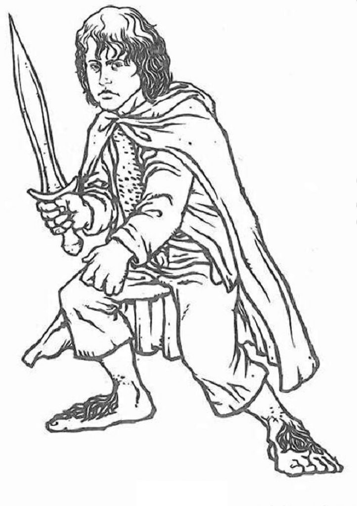 Plansa de colorat cu Lord Of The Rings 9 13